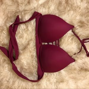 Dark Red/Maroon Bikini Top (Adjustable)